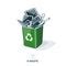 E Waste In Recycling Bin Stock Vector Illustration Of Equipment