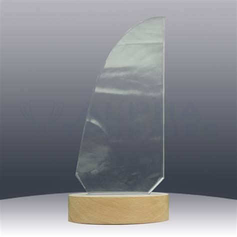 Corvette Glass Wood Award 245MM Alpha Trophies