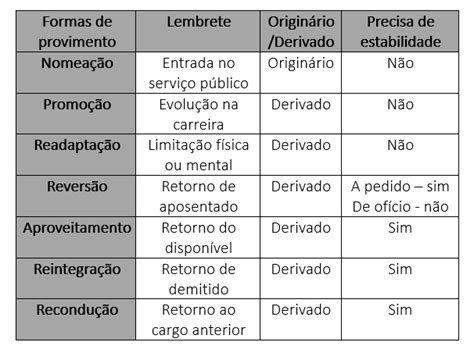 Formas De Provimento Em Cargo P Blico De Forma Resumida