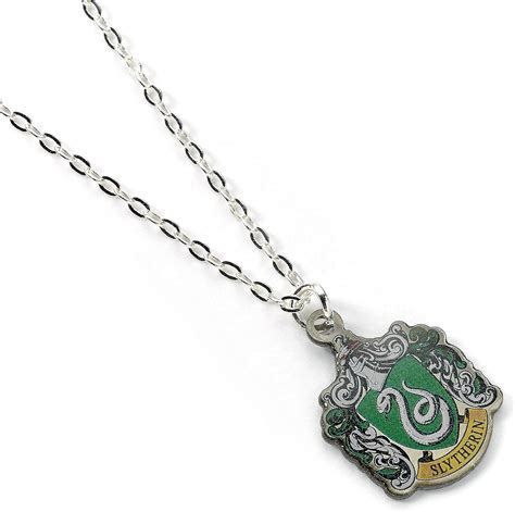 Official Harry Potter Slytherin Crest Necklace By The Carat