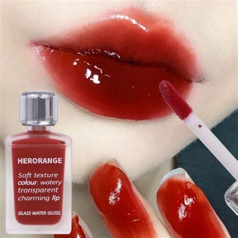 Punk Juice Red Lip Gloss Black Mirror Water Light Lip Glaze Jelly Glass Waterproof Lipstick Nude