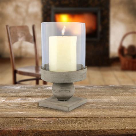 Titan Lighting Prairie 48 In Rustic Metal And Clear Glass Floor Hurricane Candle Holder Tn