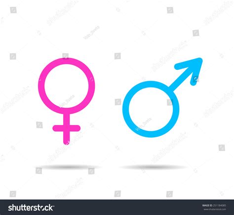 Vector Outlines Icons Gender Male Female Stock Vector Royalty Free