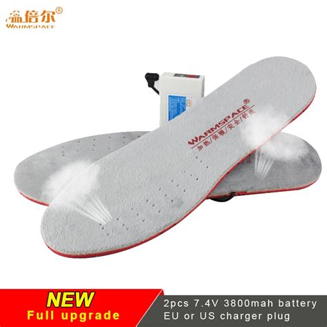 Warmspace Rechargeable Heated Insoles 3800mah Feet Warm Shoe Insoles