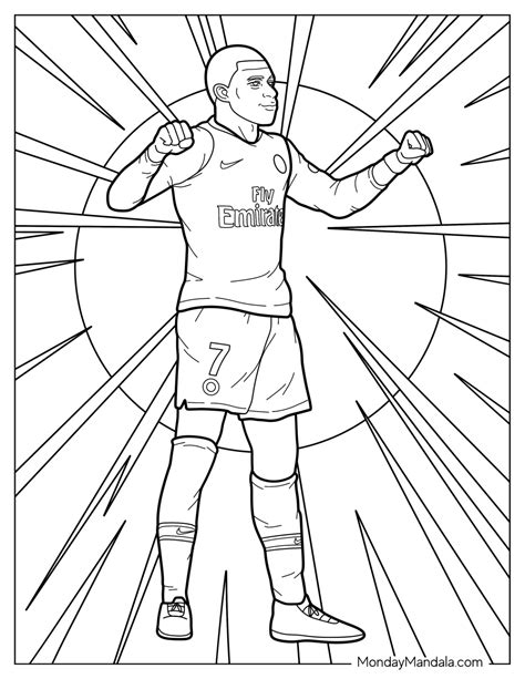 Kylian Mbapp Coloring Pages Free Pdf Printables