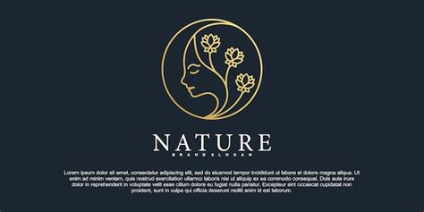 Design De Logotipo De Natureza De Beleza De Luxo Estilo De Arte De