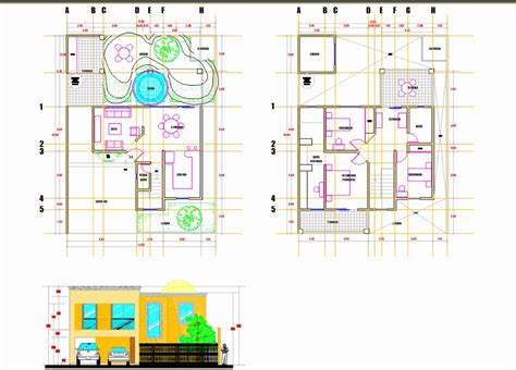 Casa Habitación En Autocad Descargar Cad Gratis 197 Mb Bibliocad