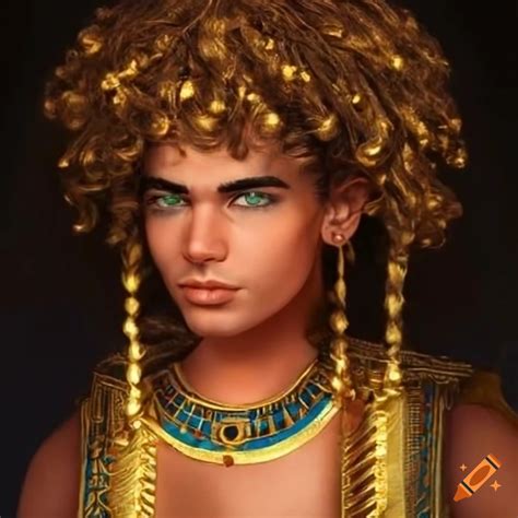 Portrait Of An Egyptian Pharaoh With Golden Accessories On Craiyon