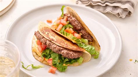 Cheesy Smash Burger Tacos Recipe