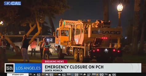 Pch Reopens In Santa Monica After Being Temporarily Closed For Crews To Remove Downed Tree Cbs