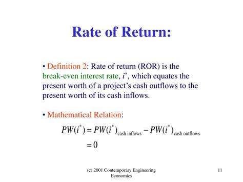 Ppt Chapter Rate Of Return Analysis Powerpoint Presentation Free