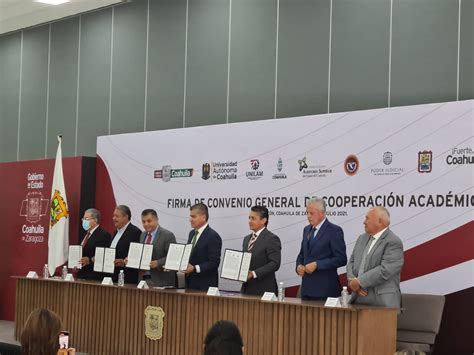 Poderes Ejecutivo Legislativo Y Judicial De Coahuila Firman Convenio