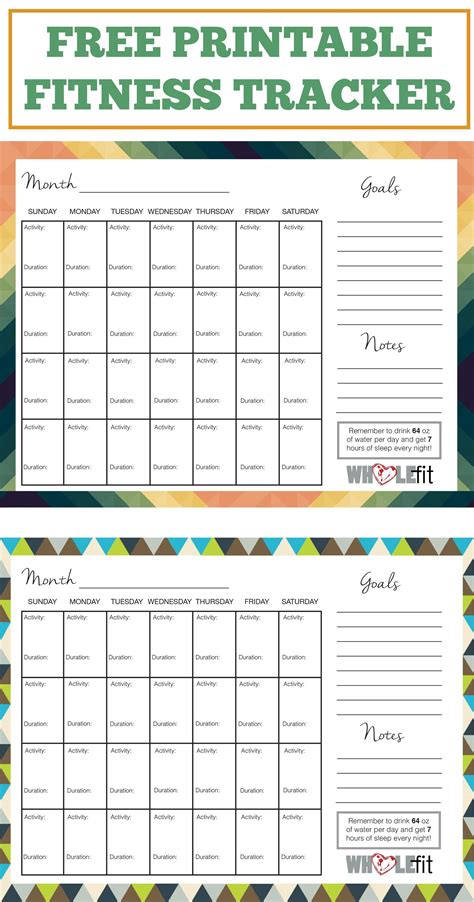 Free Printable Fitness Tracker - Free Printable