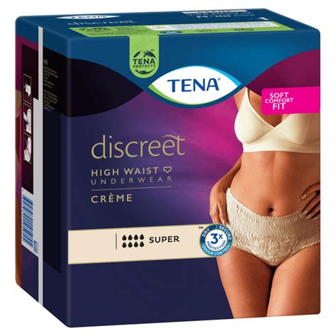 High Waist Incontinence Pants For Women Creme Discreet Tena Nz