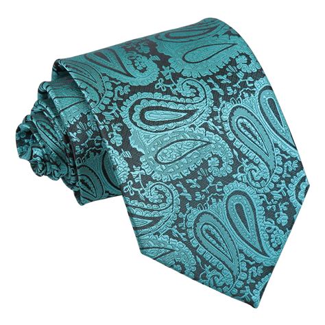 Dqt Woven Floral Paisley Teal Formal Wedding Mens Classic Tie 5060475435603 Ebay