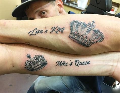 King And Queen Tattoos Couple Tattoos Unique Meaningful Couple Tattoos