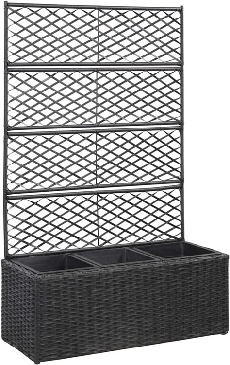 Amazon Skm Raised Garden Bed Planter Boxes With Trellis Poly