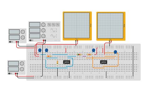 Circuit Design Filtro Pasa Banda Tinkercad