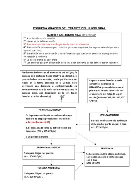 Esquema Juicio Oral Alimentos Pdf