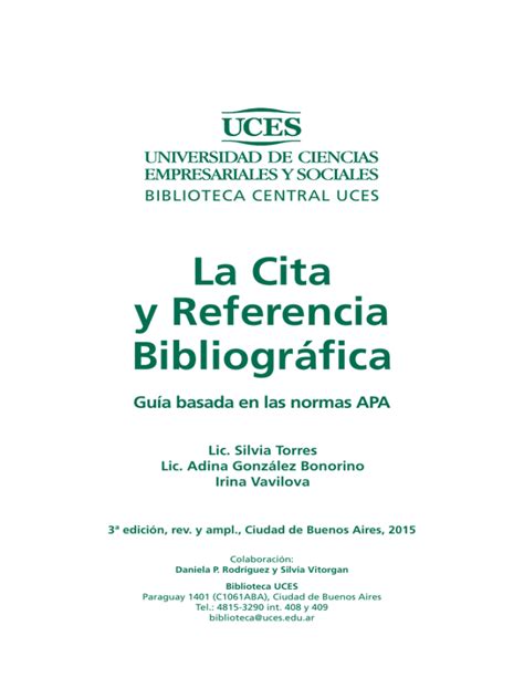 La Cita Y Referencia Bibliogr Fica