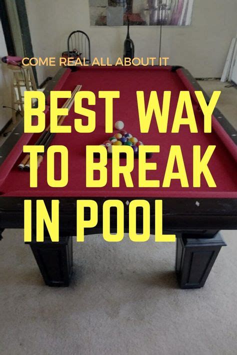 Best Way To Break In Pool 2020 Edition In 2020 Pool Cues Pool Cool