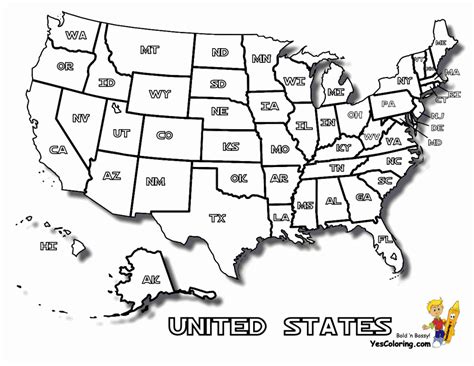 Printable Us Map For Coloring - Printable US Maps