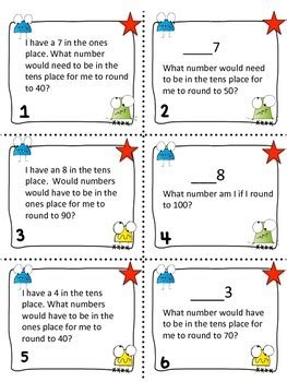 Rounding To The Greatest Place Value Riddle Task Cards By Linda Shanton