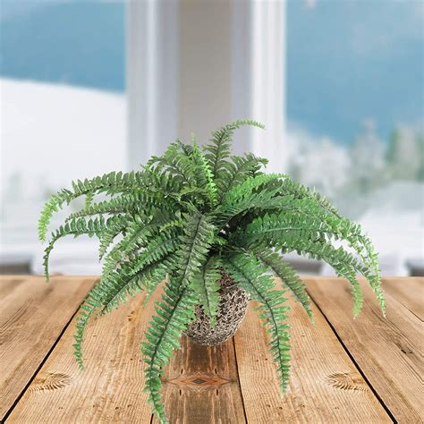 Boston Beauty Boston Fern Plant With Silk Fronds Uv Resistant