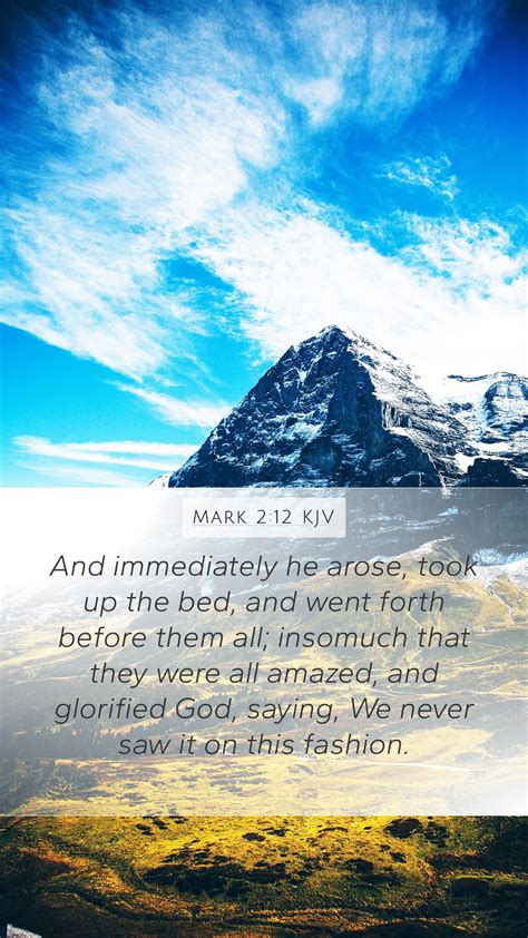 Mark 2 12 KJV Mobile Phone Wallpaper And Immediately He Arose Took