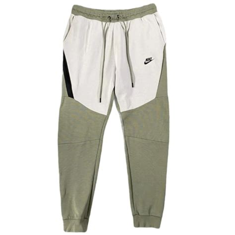 Old Season Nike Tech Fleece Joggers Green Marl White Refurbished Traxcentric