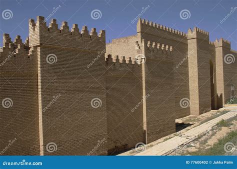 Walls Of Babylon In Iraq Stock Photo Image Of Historical 77600402