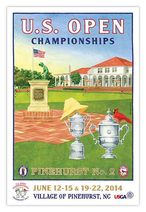 Signed U S Open Poster Of Pinehurst No By Lee Wybranski