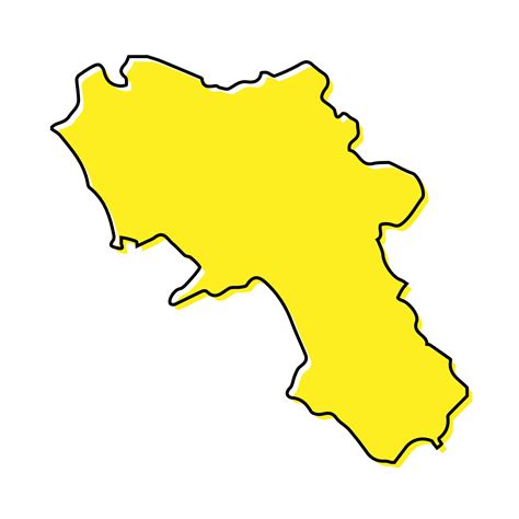 Simple outline map of Campania is a region of Italy 21840891 Vector Art at Vecteezy