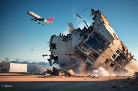 Premium Photo 911 Plane Crash Into Building Crash Explosion Disaster Wallpaper Background