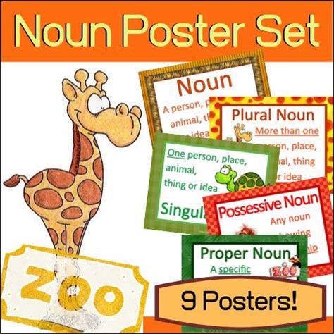 Noun Classroom Poster Set - My Teaching Library | MyTeachingLibrary.com