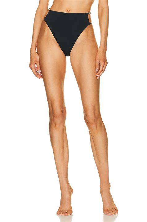 Stella McCartney Falabella High Waist Bikini Bottom In Black FWRD