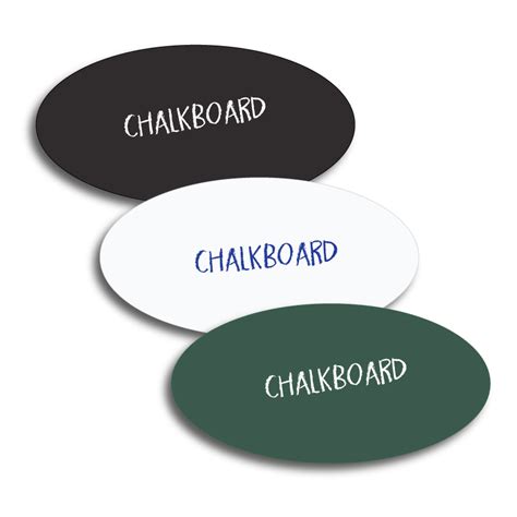 Blank Chalkboard Name Badges Oval Shape Napnameplates