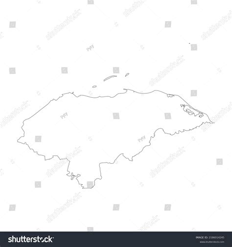 Honduras Vector Country Map Outline Royalty Free Stock Vector