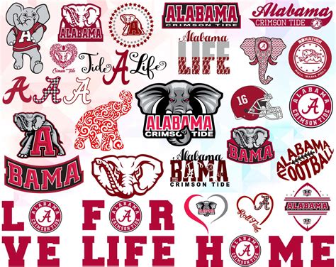 Alabama Crimson Svg Ncaa Svg Nfl Svg Football Svg Files T Shirt