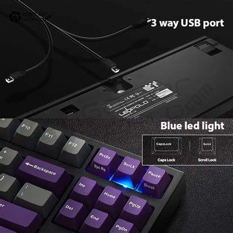 Leopold Fc R Pd Gray And Purple Gaming Keyboard Igamerworld