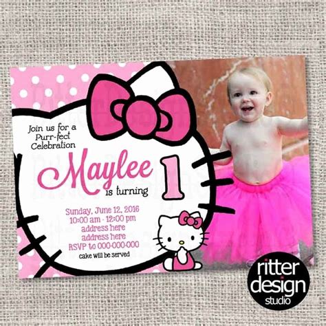 30 Hello Kitty 1st Birthday Invitations Example Document Template