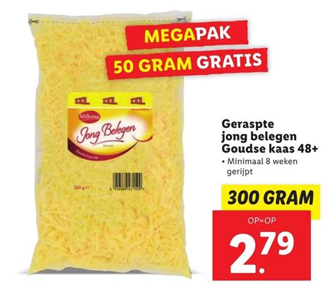 Geraspte Jong Belegen Goudse Kaas G Aanbieding Bij Lidl