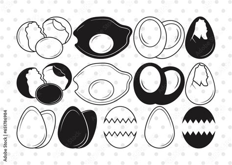 Eggs Silhouette, Eggs SVG, Egg Icon Svg, Cracked Egg Svg, Fried Egg Svg ...