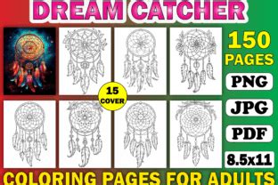 Dreamcatcher Coloring Pages For Adults Graphic By Kdp Templates Art