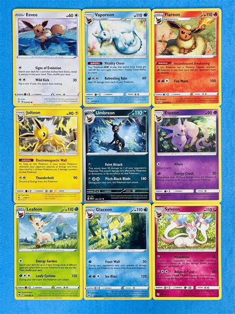 Pokemon Eevee Evolutions Cards