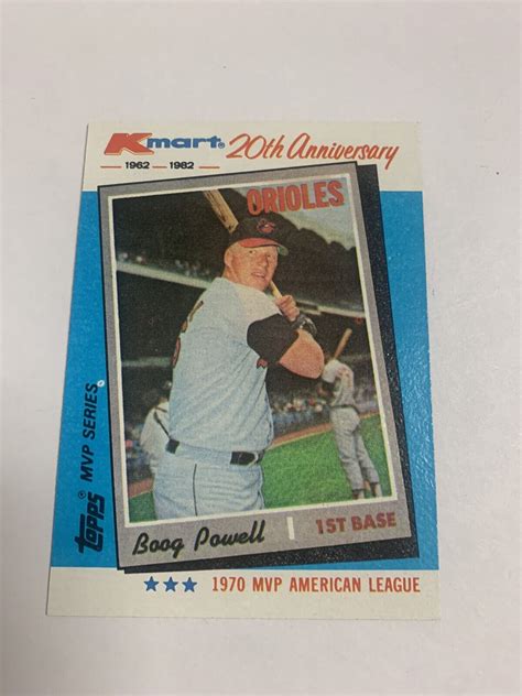 1982 Topps Kmart 20th Anniversary MVP Series Boog Powell Baltimore