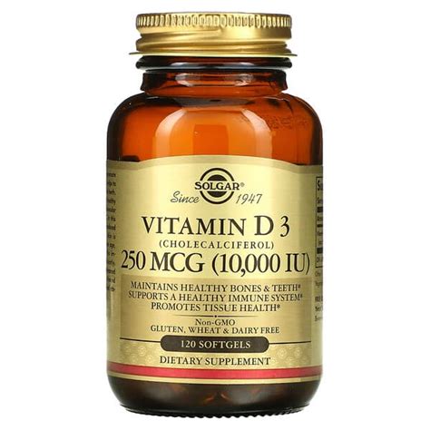 Solgar Vitamin D Cholecalciferol Mcg Iu Softgels