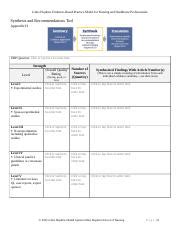 Appendix H Final Docx Johns Hopkins Evidence Based Practice