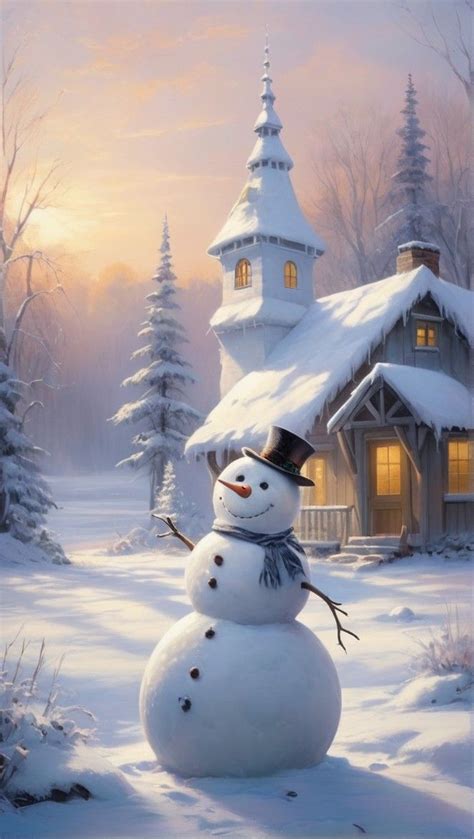 Pin by シliza art on my creations nature s beautiful Snowman wallpaper