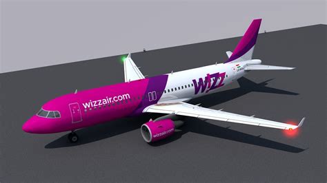 Airbus A320 Livery Wizz Air 3d Model Cgtrader